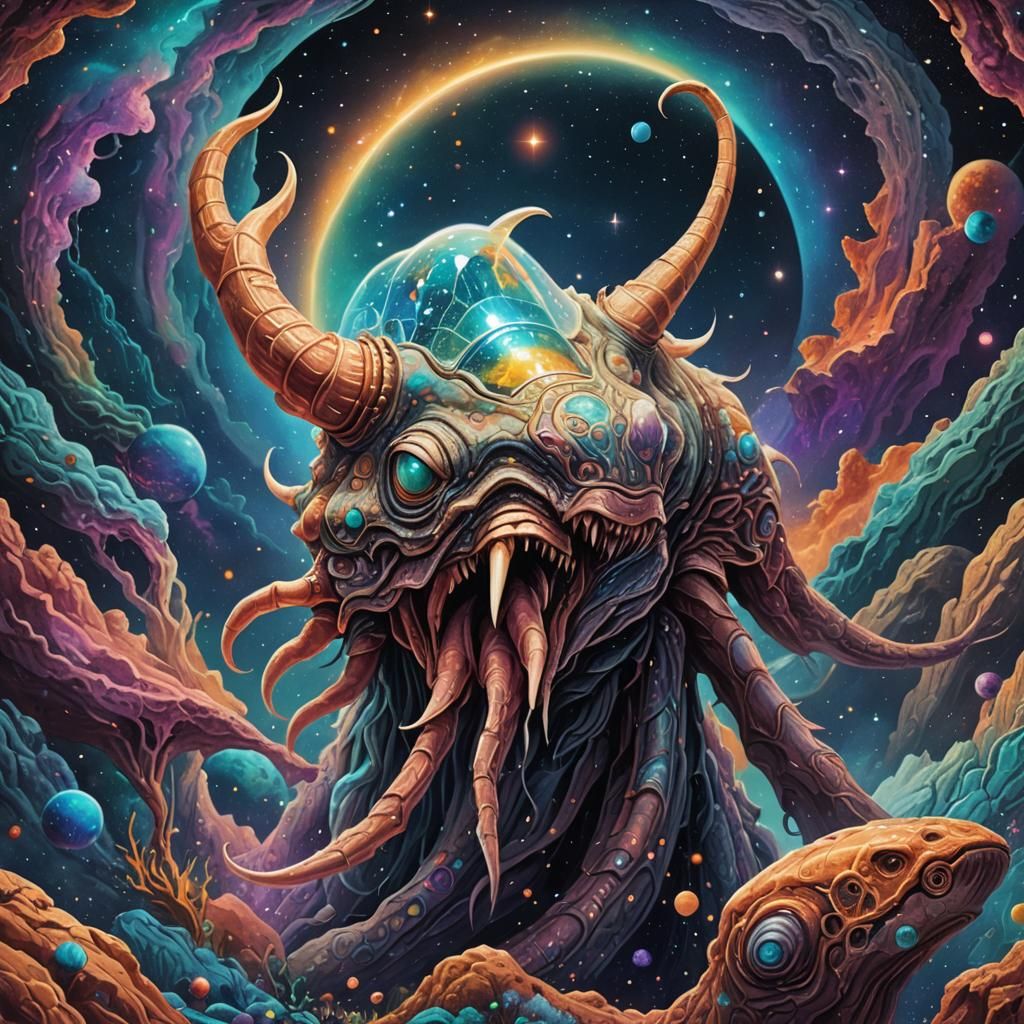 Holographic Cosmic Graboid Illustration