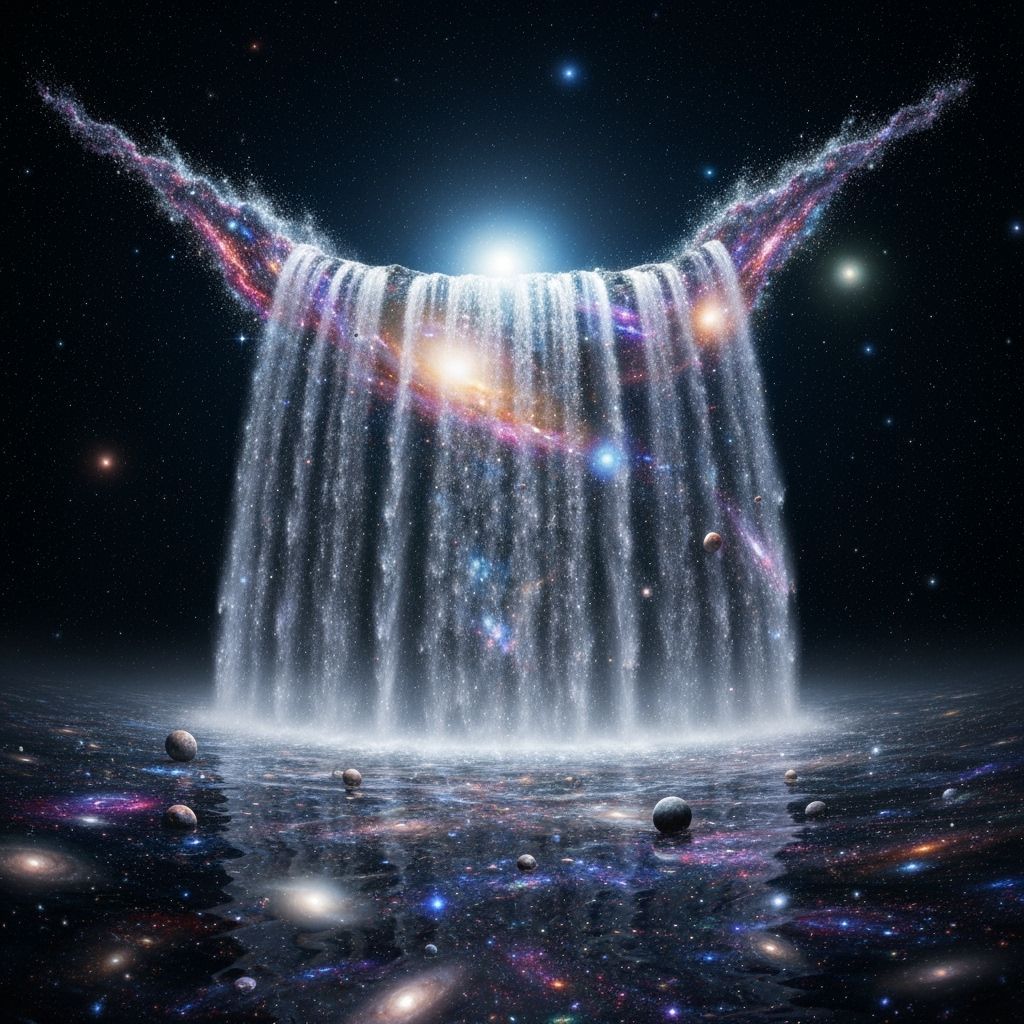 Cosmic Waterfall in Deep Space