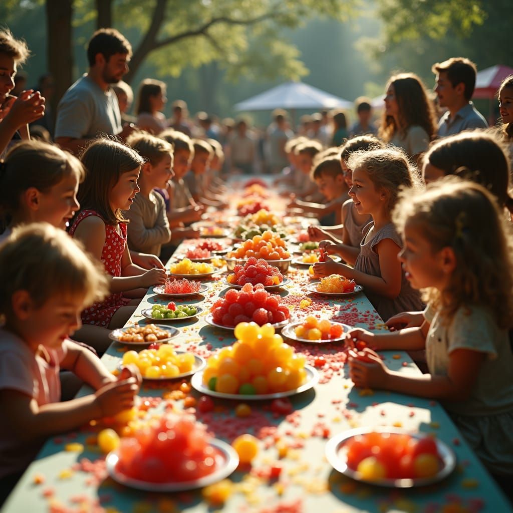 Joyful Jamboree Picnic with Jelly Fruit and Apple Sauce