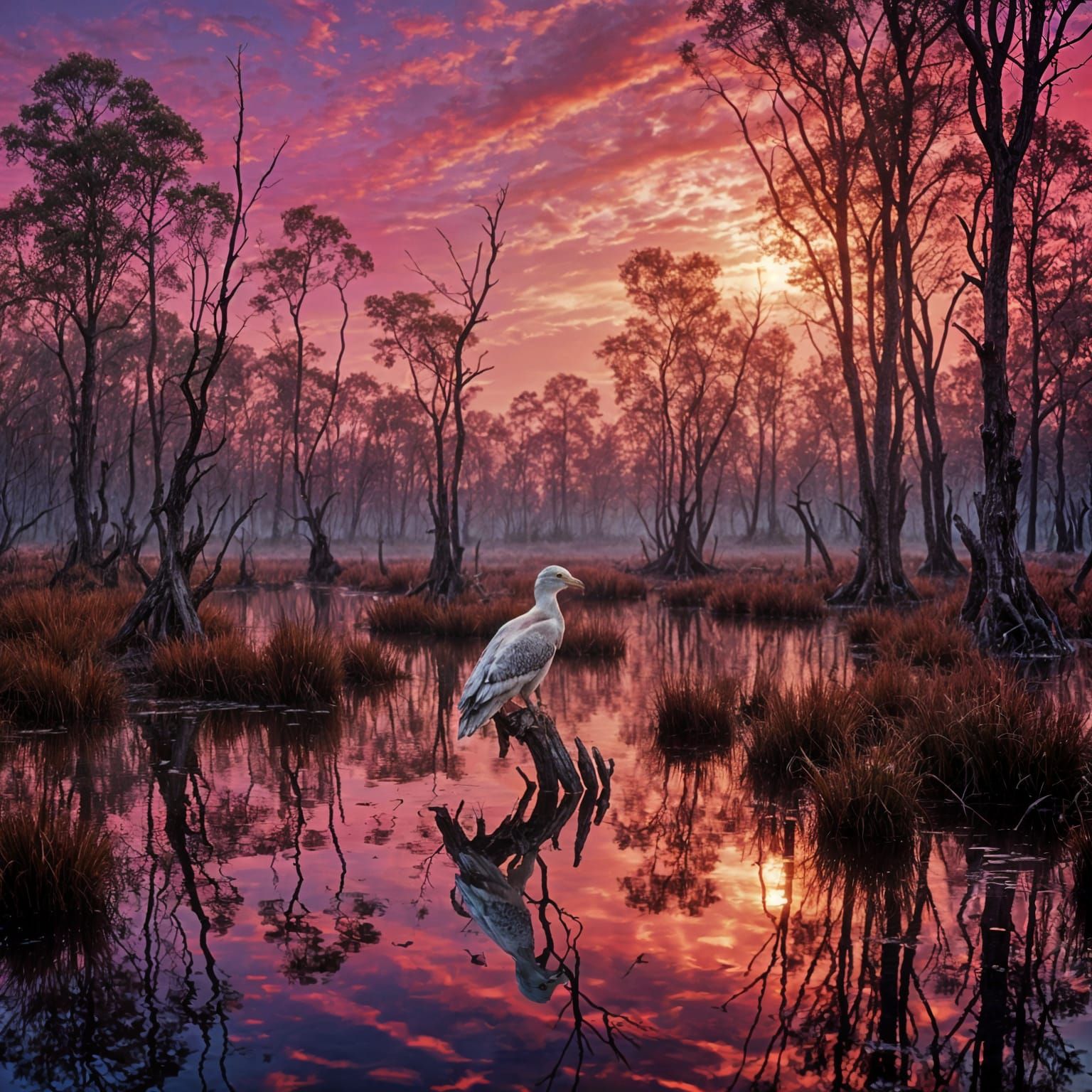 Sunset in the Cypress Swamp