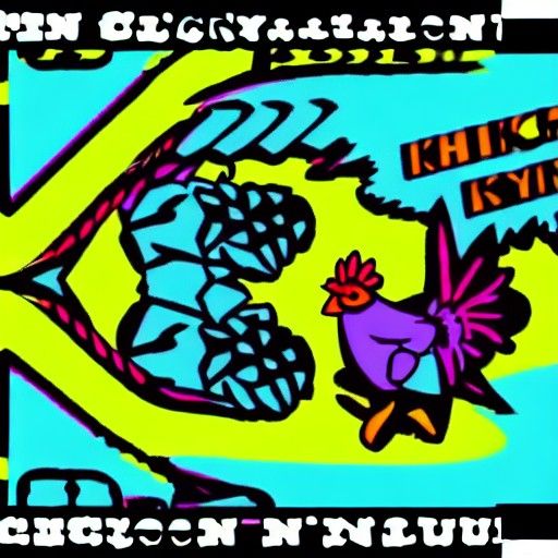 Psychedelic Chicken King in GameCube Style