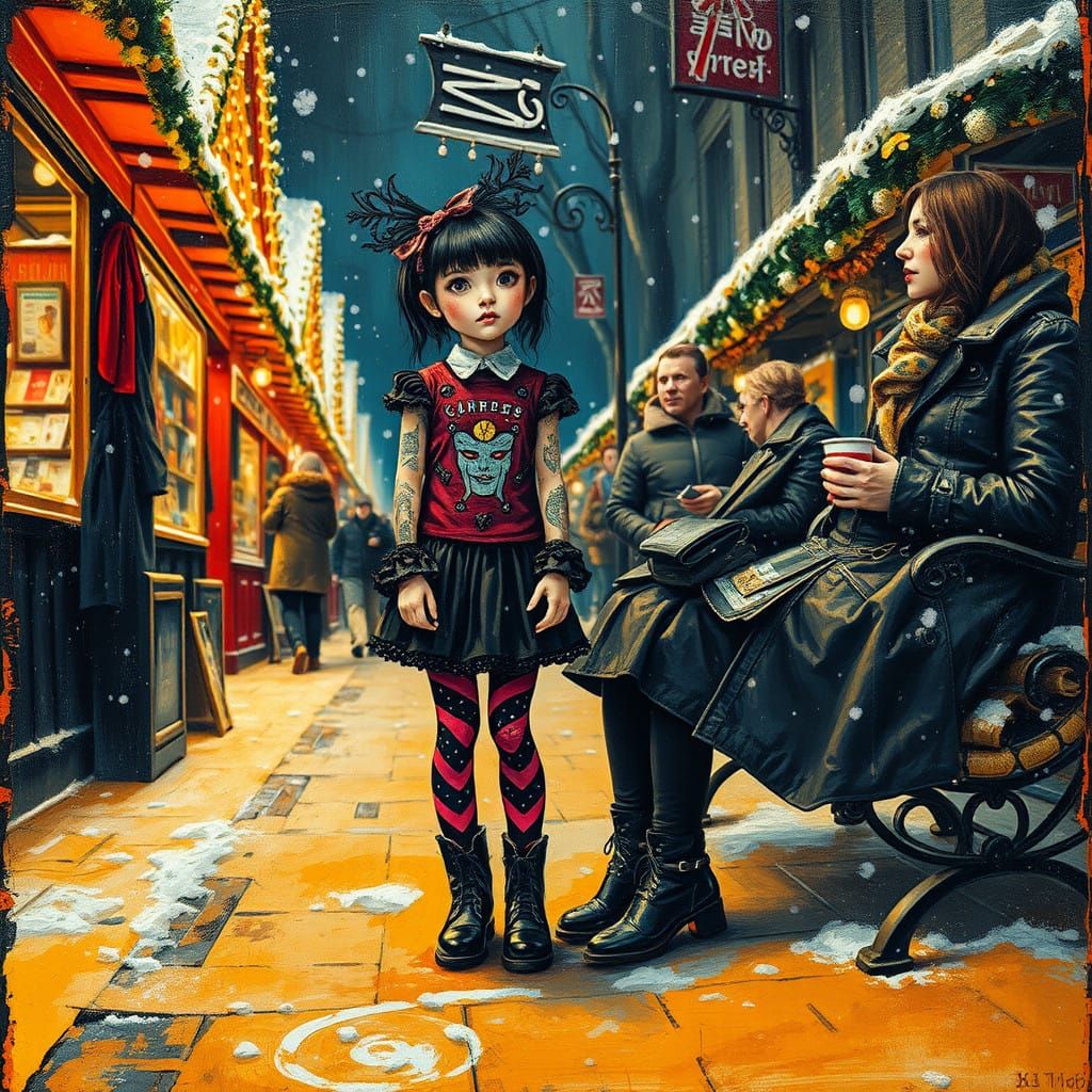 Goth Christmas Elegance in Bold, Black Accents