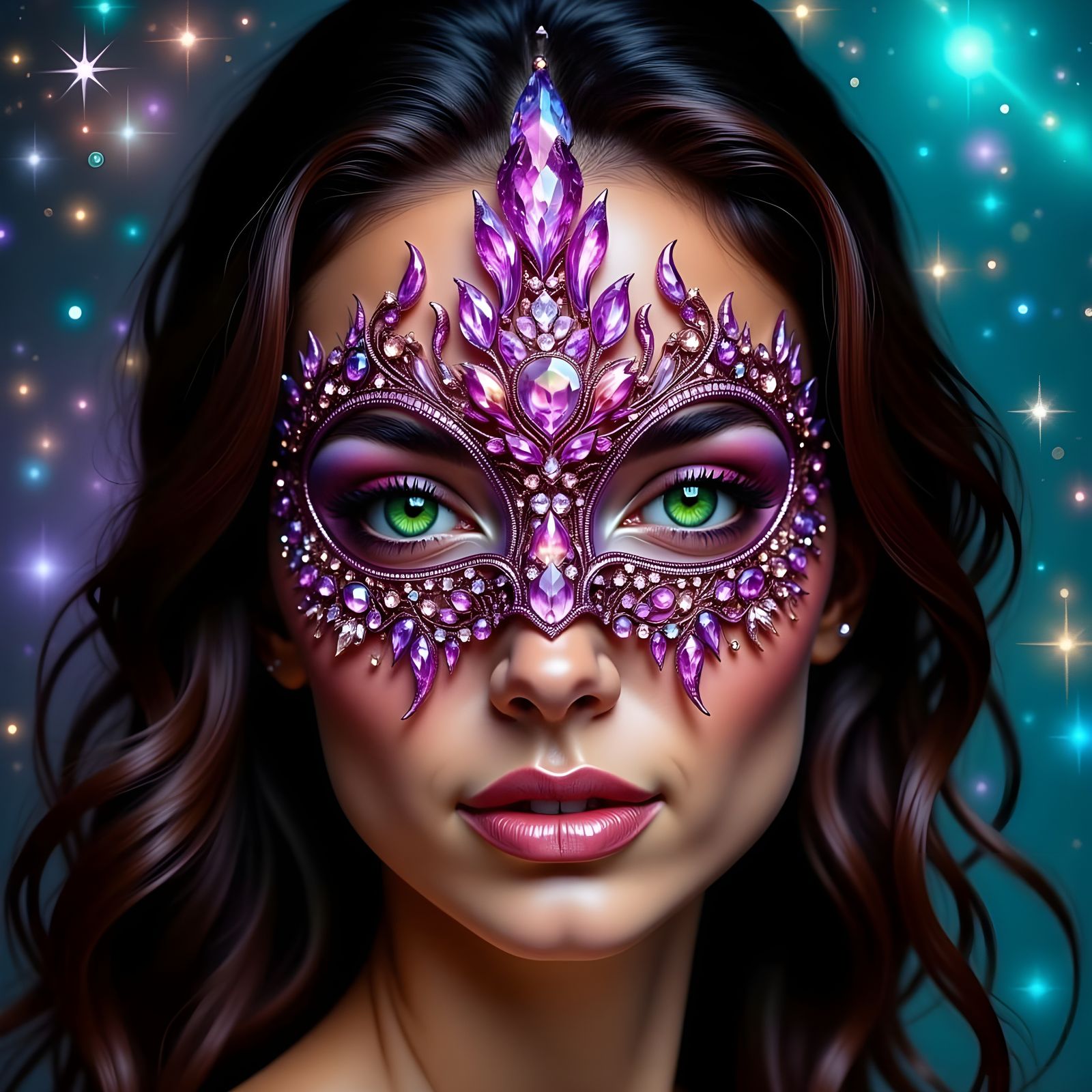 Radiant Chatoyant Star Ruby Mask in Luxurious Regal Splendor