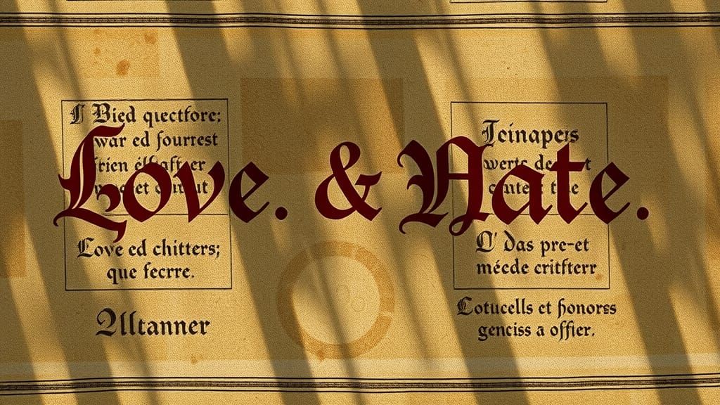 Medieval Calligraphy Art: Love and Hate