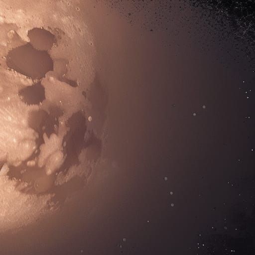 Epic Digital Painting of The Moon