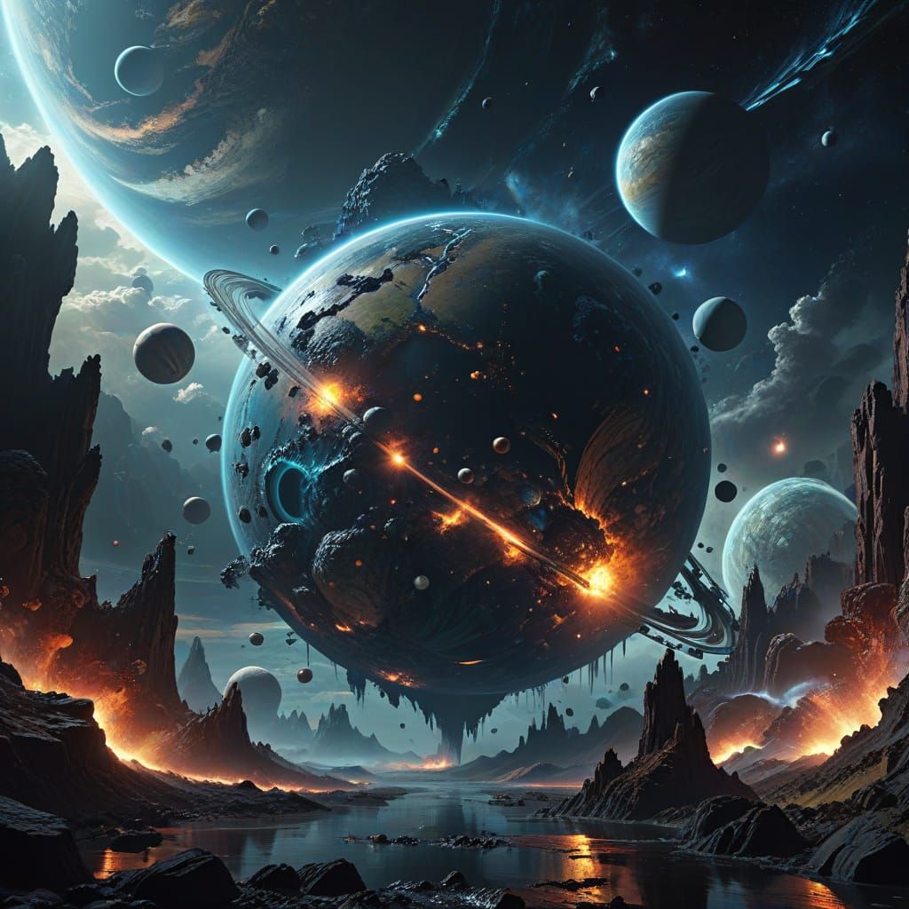 Epic Planets in Cinematic Digital Art