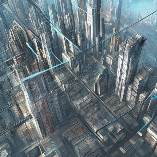 Mesopunk City: Hyperrealistic Digital Matte Painting