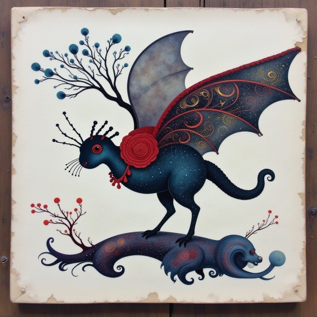 Abstract Dreamscape with Ethereal Elements