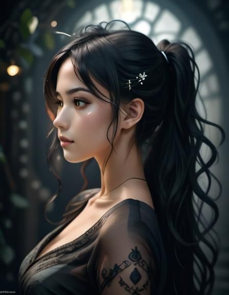 Dark Fantasy Fairy Princess in Hyperrealistic Style