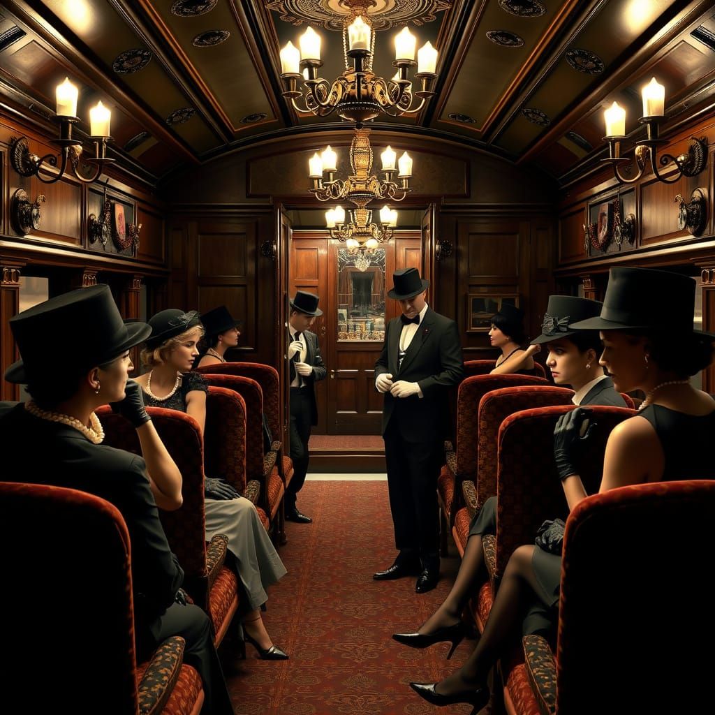 Glamorous Gentry Uncover Train Mystery in Art Deco Style