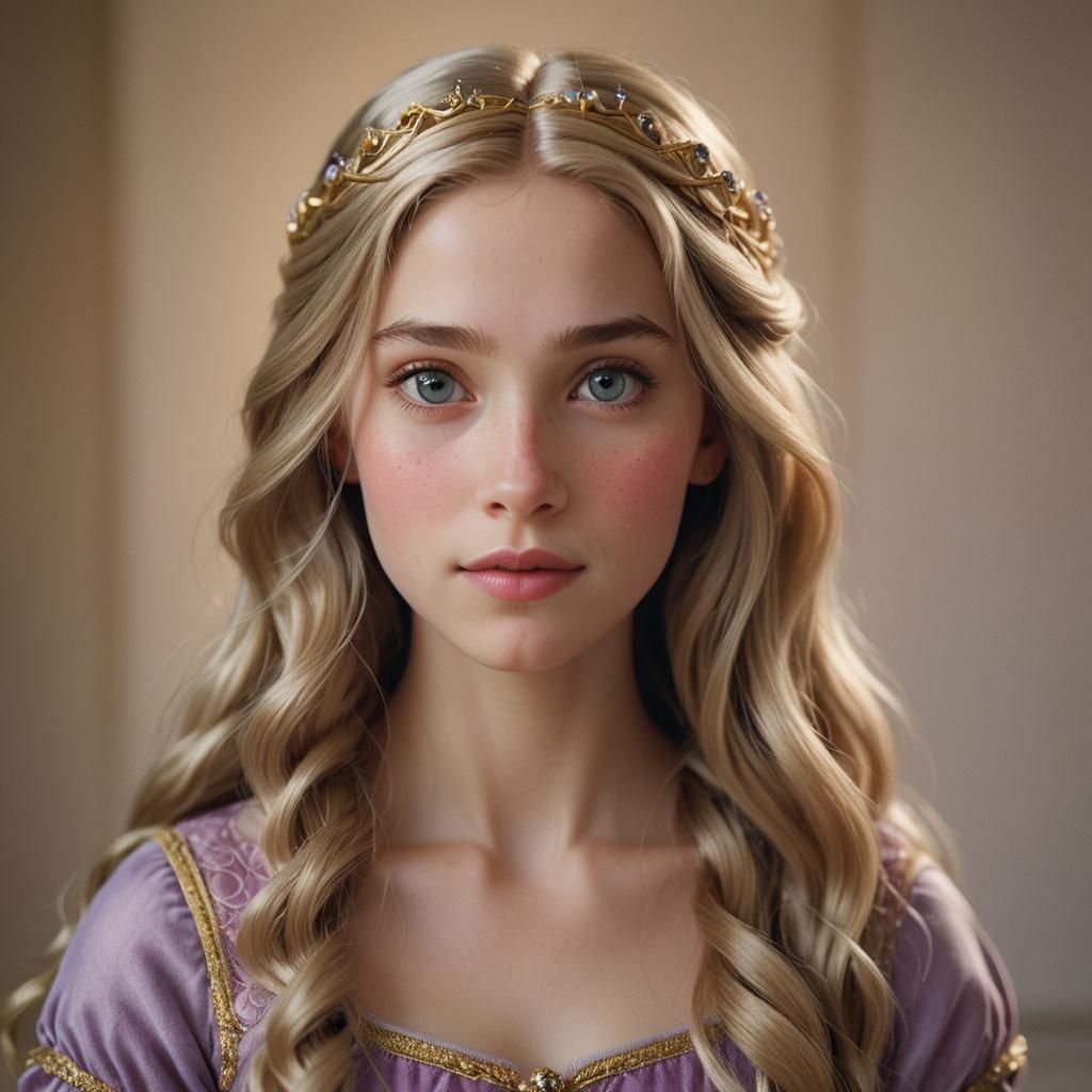 Hyperrealistic Princess Portrait with Soft Lighting