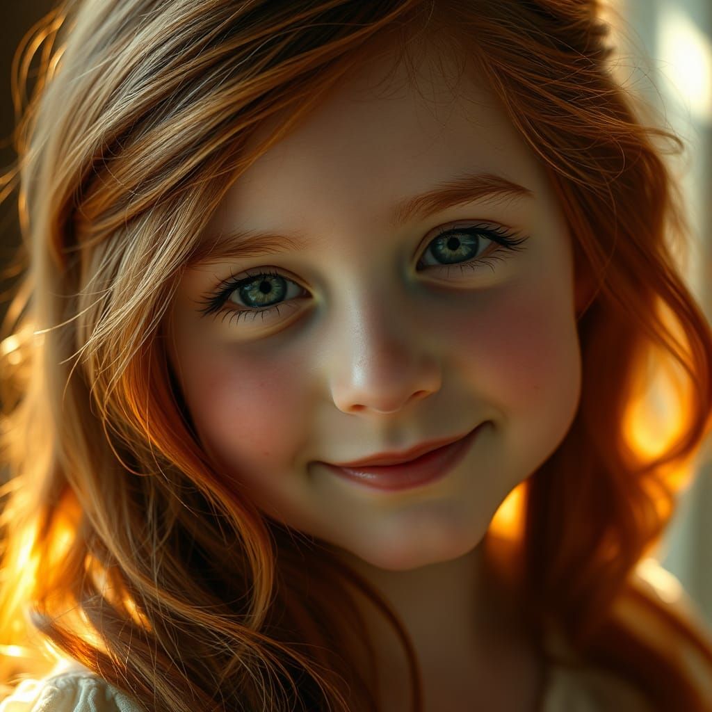 A warm, intimate portrait of a young girl