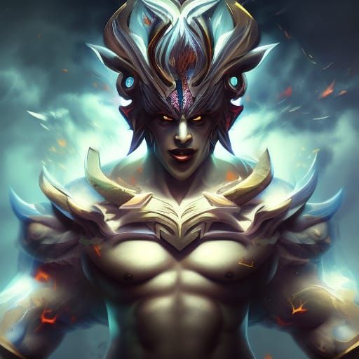 Intricately Detailed Demigod Concept Art