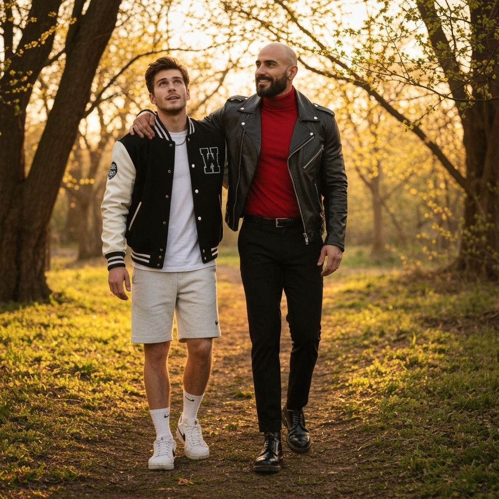 Devotion in a Sunlit Spring Park Clearing