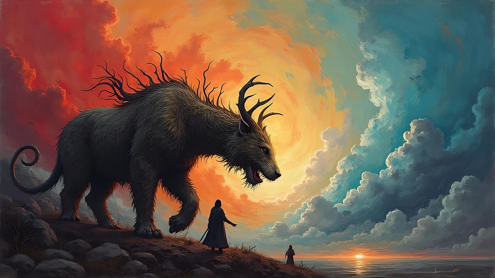 Abstract Geometric Pattern in a Digital Style