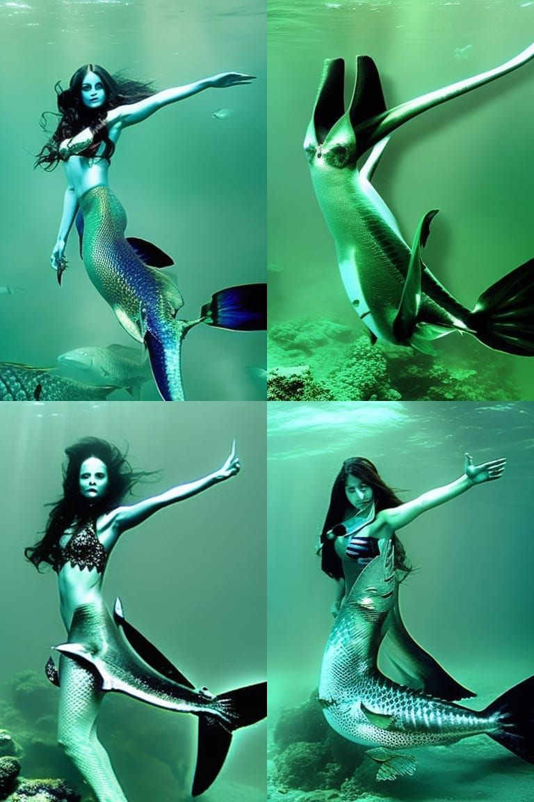 Terrifying Underwater Horror Mermaid Fantasy