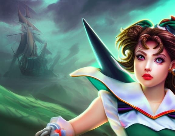 Sailor Jupiter Fantasy Concept Art in 8k