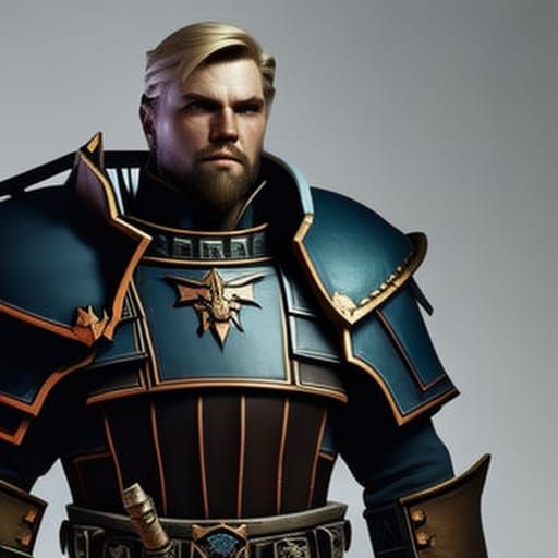 Warhammer 40K Rogue Trader Portrait: Detailed Matte Painting