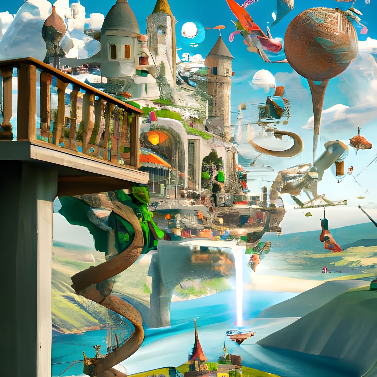 Surrealist Fantasy Landscape in Detailed Matte Painting