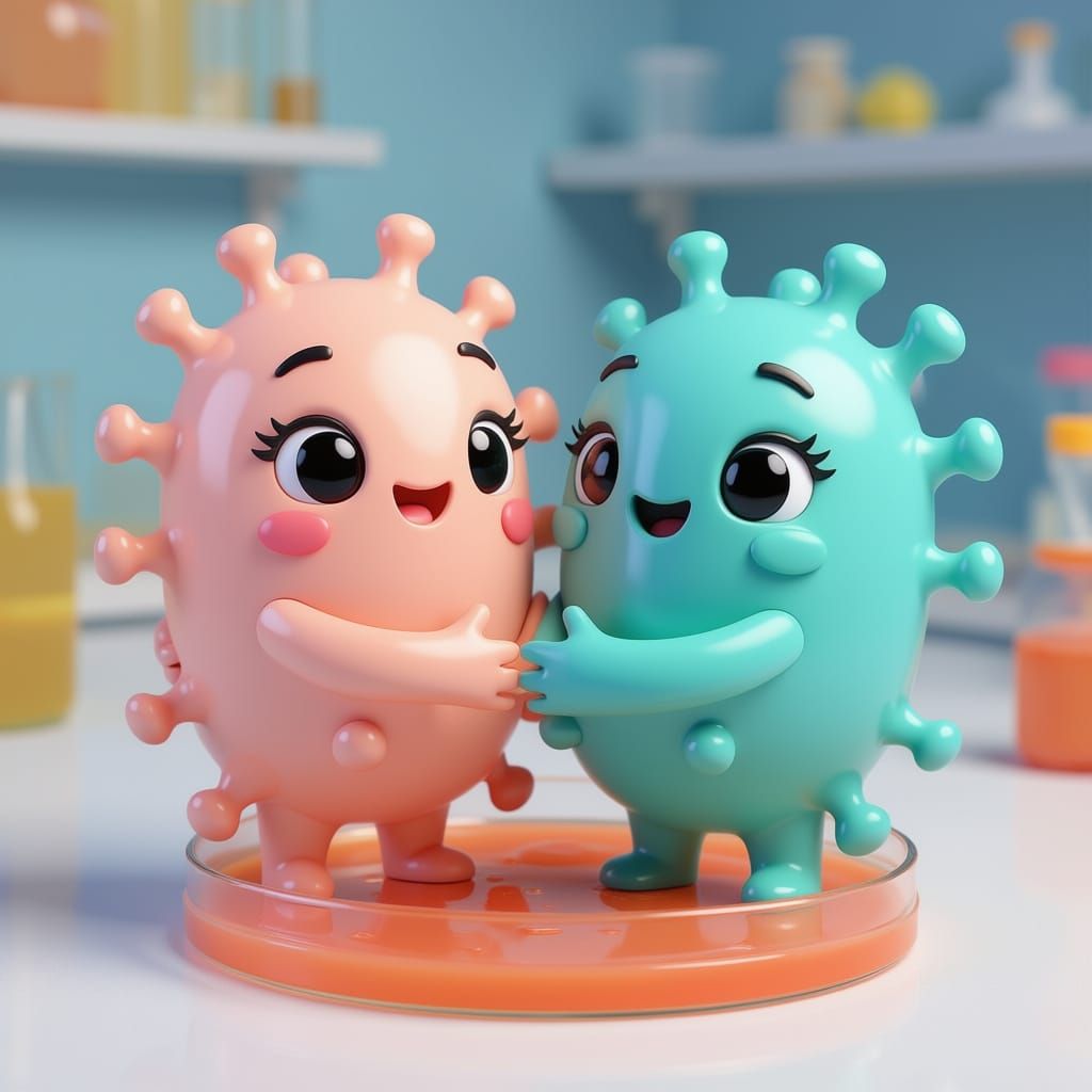 Cute Antibody Character Design in Pixar Style