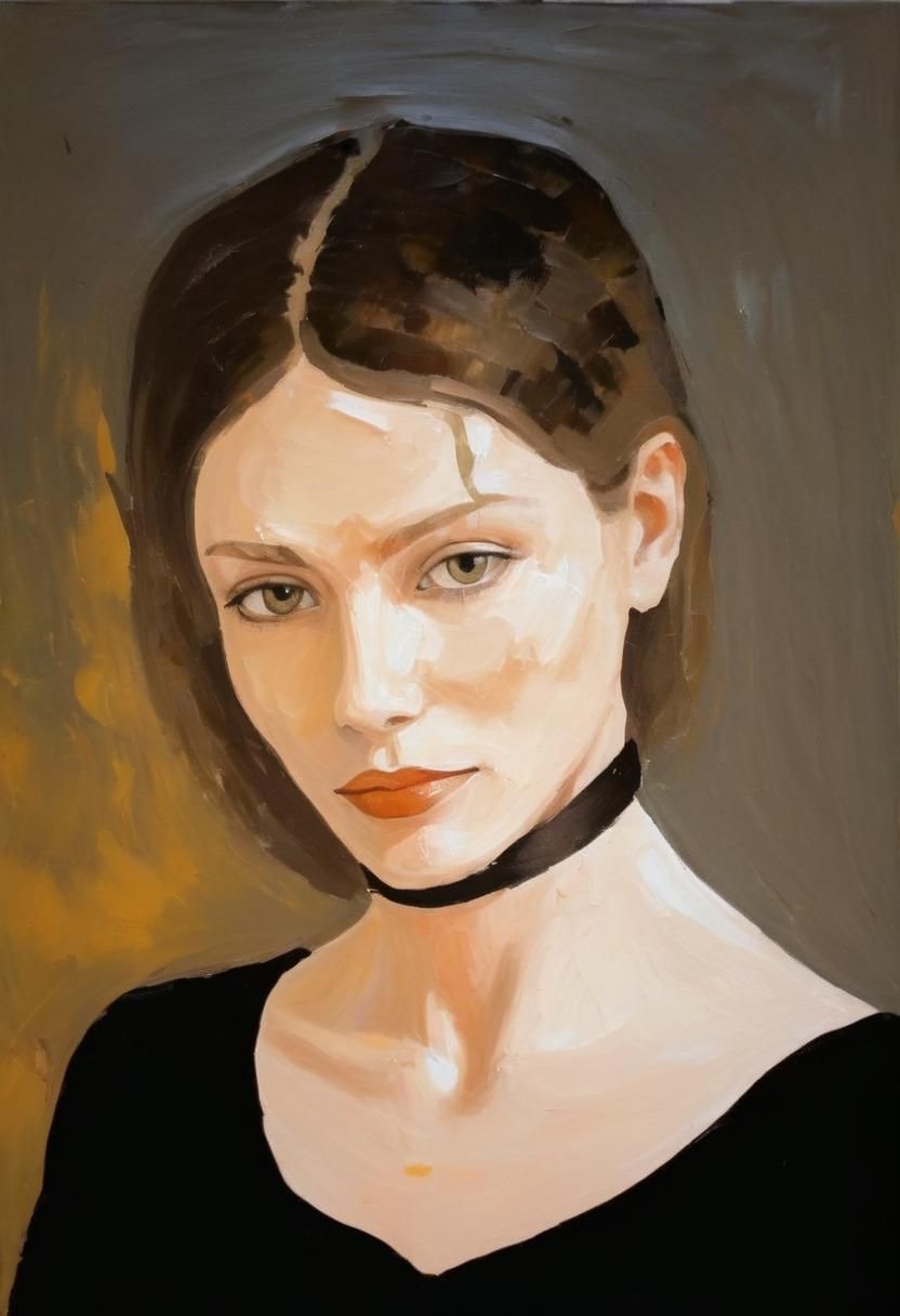 Impasto Oil Painting Portrait of a Woman