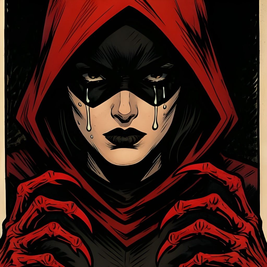 Gritty Graphic Novel Woman with Monstrous Claws