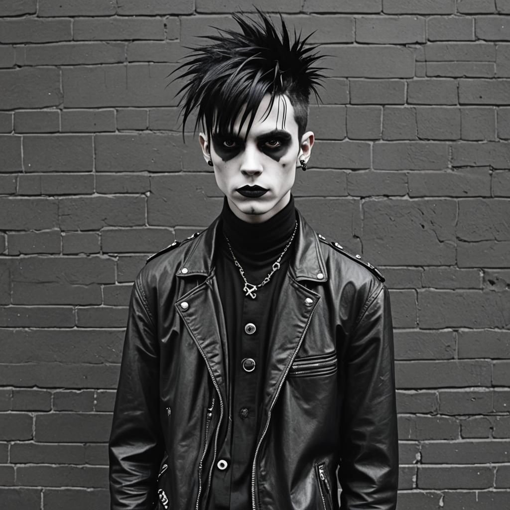 Post-Punk Goth Character in Digital Art