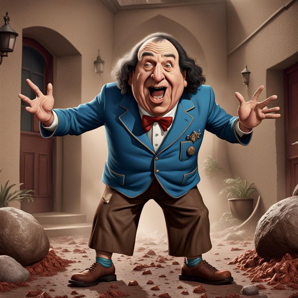 Javier Milei as Larry: Detailed Matte Painting