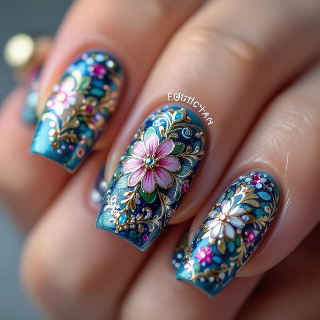 Exquisite Art Nails: Vibrant Macro Photography