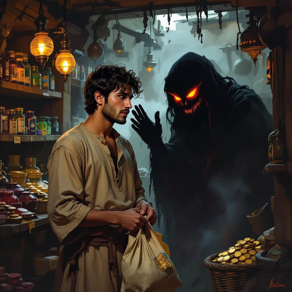 Abdullah's Dilemma: Grocery Shop Encounter in Dramatic Style