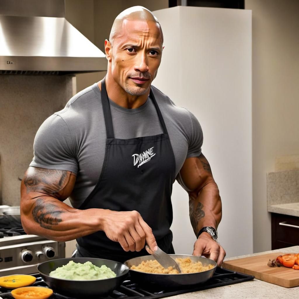 Dwayne Johnson Cooking
