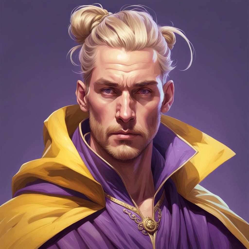 Blond Man in Cloak: Artstation Portrait