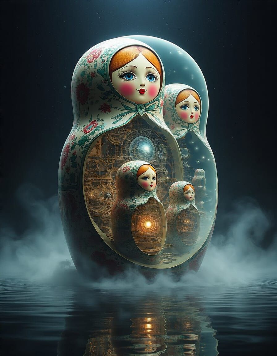 Giant Cutaway Cyber Matryoshkas