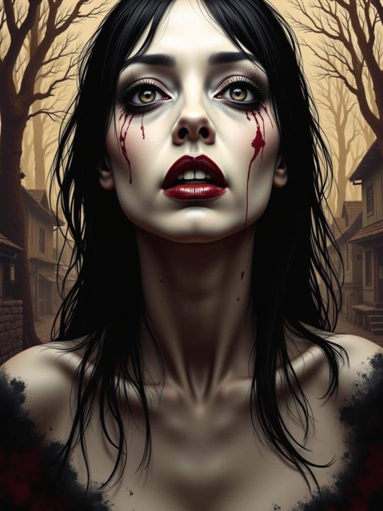 Female Vampire Terrorizes Village at Dawn