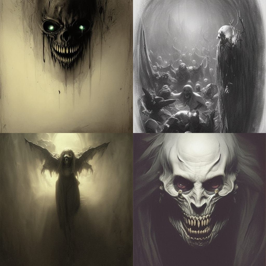 Horrific Smile in Dark Fantasy Style