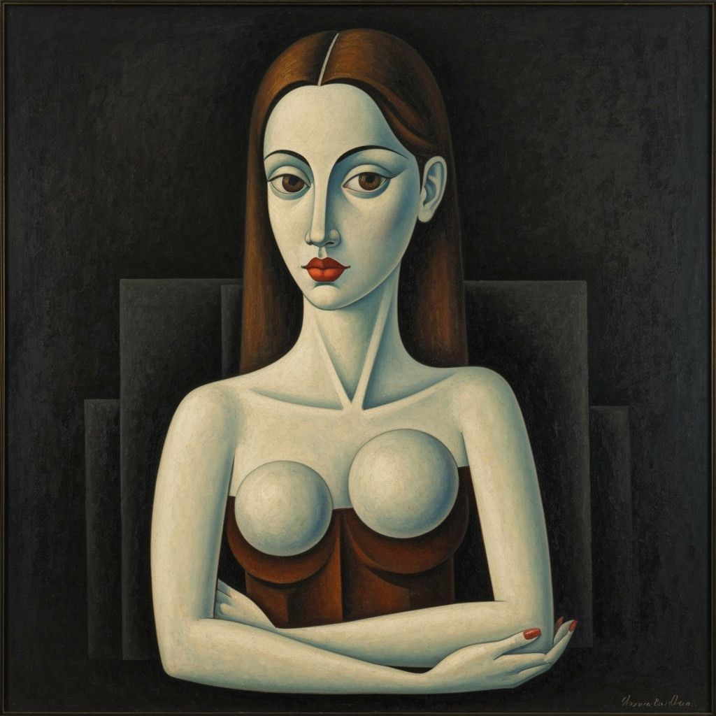 Cubist Woman Portrait Masterpiece