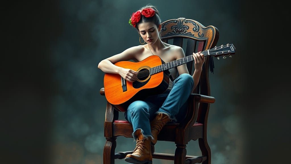 Ghostly Woman's Song: A Frida Kahlo Portrait