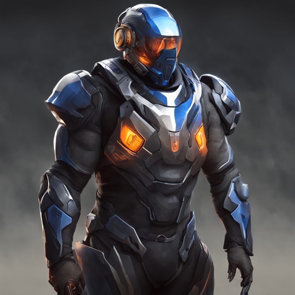 Sci-Fi Soldier Defies Wasteland Horde in Heavy Power Armor