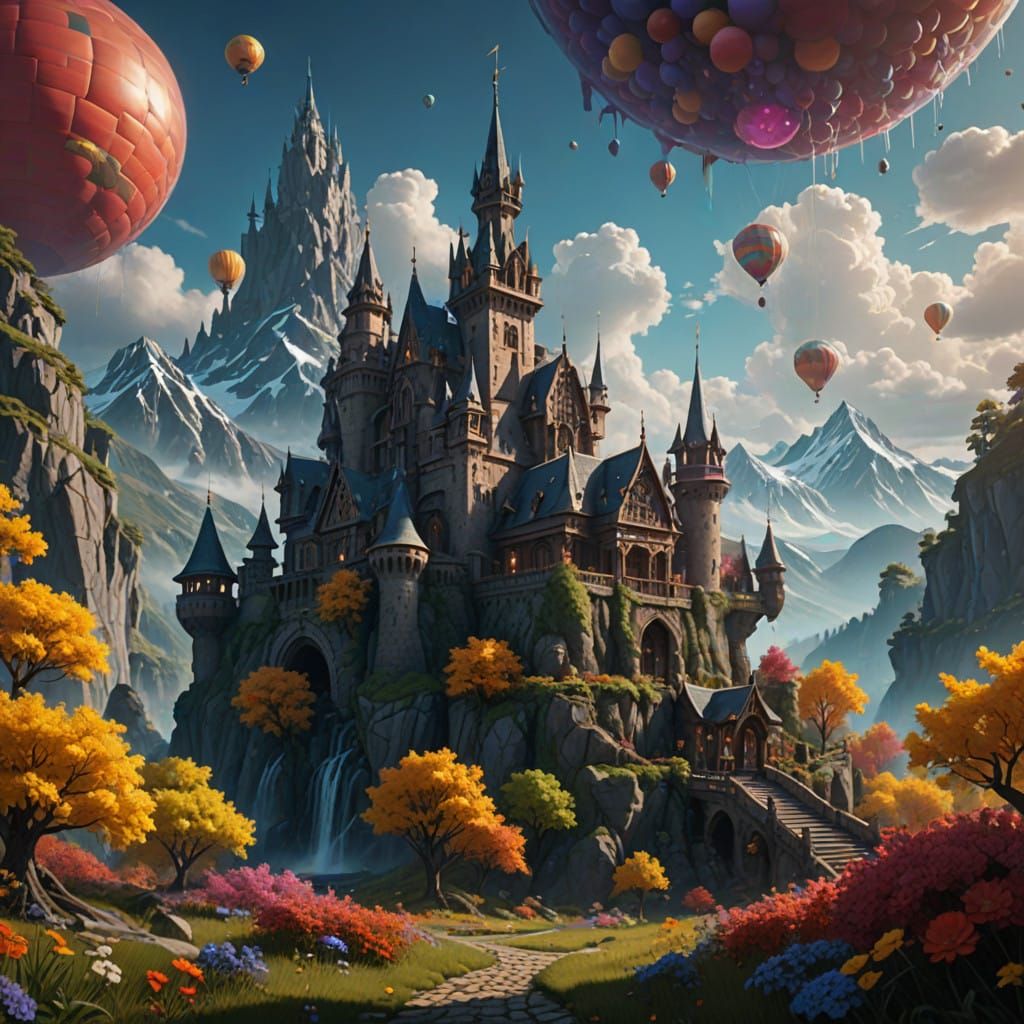 Fierce Red Siren and Deceptive Gambit in Vibrant Fantasy Lan...