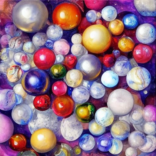 Gouache Painting of Melted Candles and Jewels