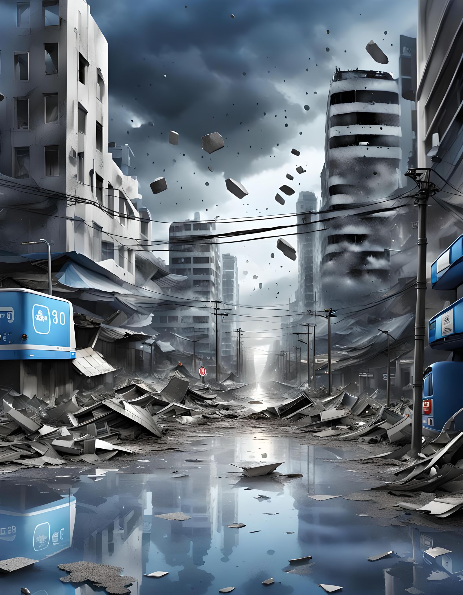 Destroyed by tsunami