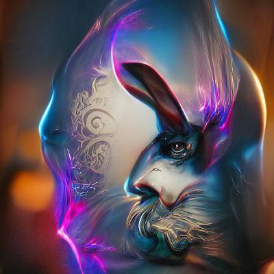 Hyperdetailed Evil Rabbit Portrait in 8k Resolution