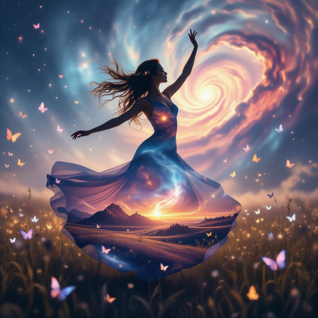 Galactic Dancer: A Surreal Digital Masterpiece