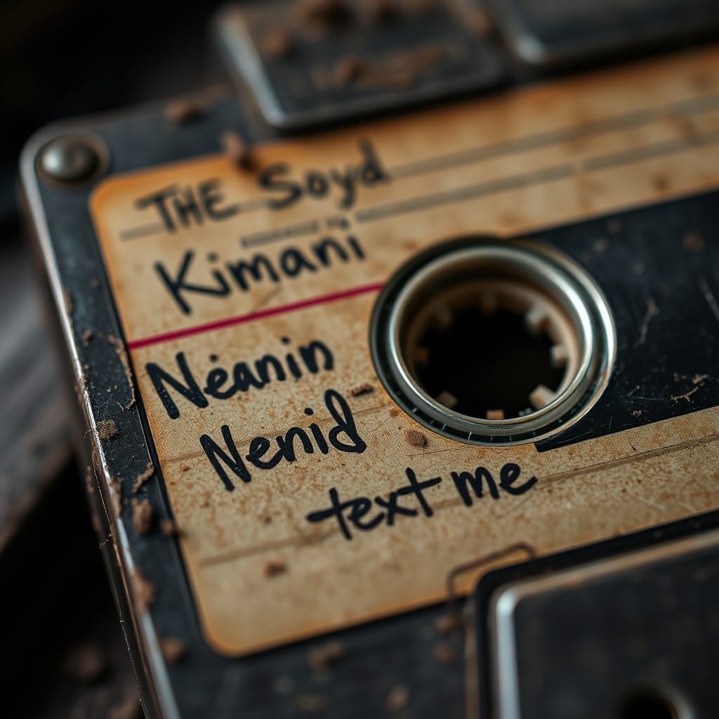 Retro Radio Cassette Tape in Hyperrealistic Style