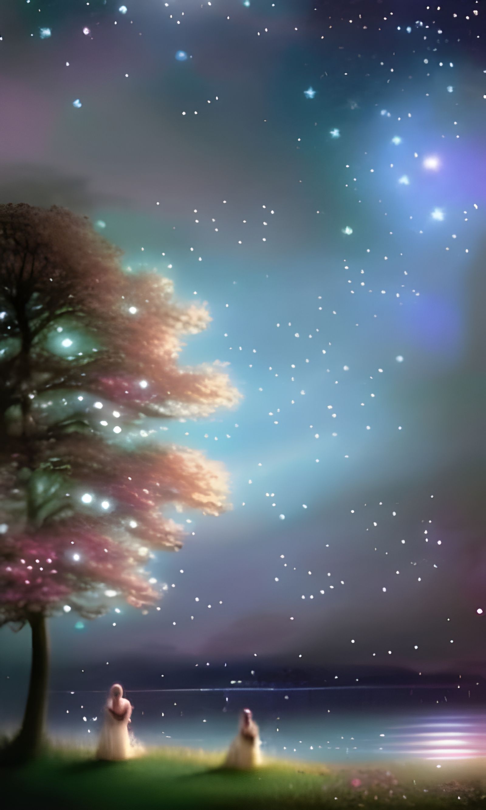 Abstract Starry Night Sky Digital Art