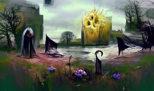 Grim Visaged Despair: A Dark Concept Art Piece