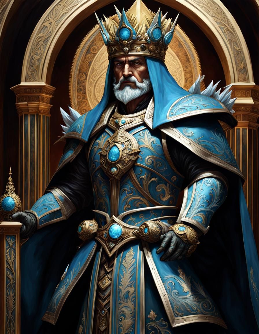 Lich King Portrait with Ornate Crown