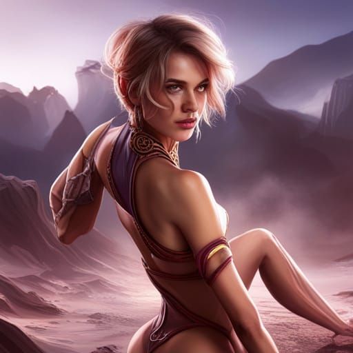 Fantastical Matte Painting of a Beautiful Woman