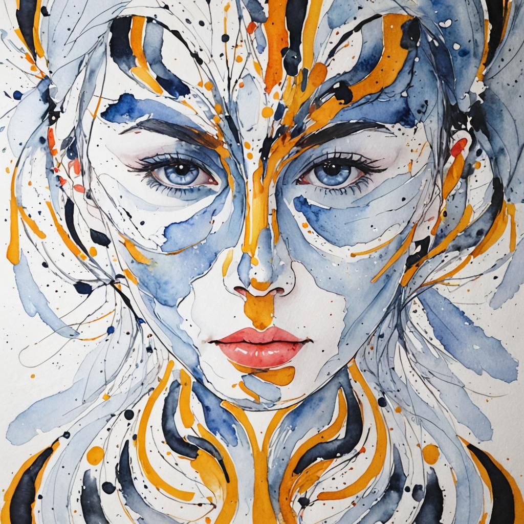 A Minimalist Portrait of a Face