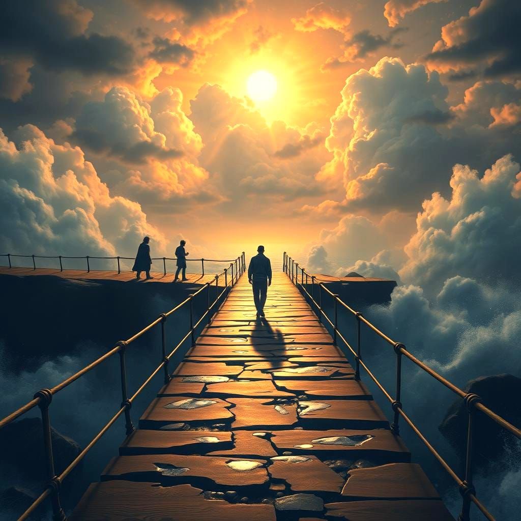 Bridge to Hope: Fantastical Matte Painting in 8K